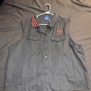 Vintage Adidas button up vest